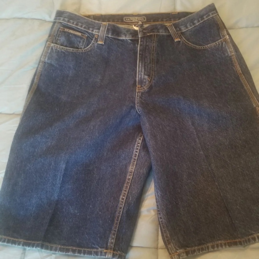 Classic Dark Blue Denim Jean Shorts